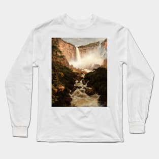 The Falls of the Tequendama near Bogota, New Granada by Frederic Edwin Church Long Sleeve T-Shirt